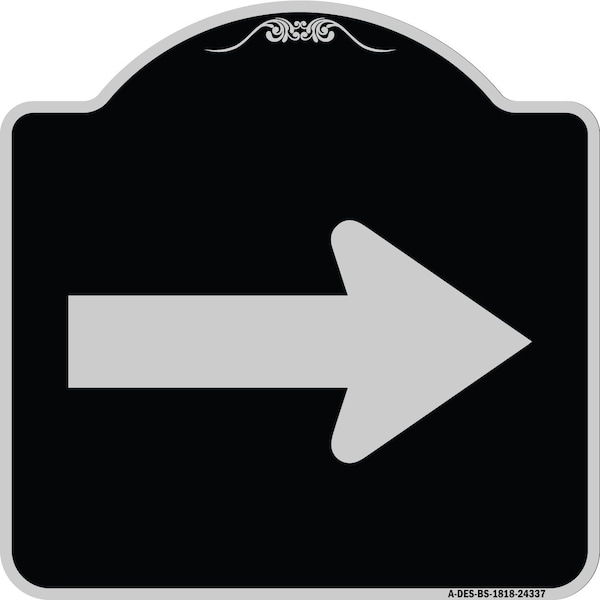 Signmission Designer Series Arrow Green, Black & Silver Heavy-Gauge Aluminum Sign, 18" x 18", BS-1818-24337 A-DES-BS-1818-24337 - main